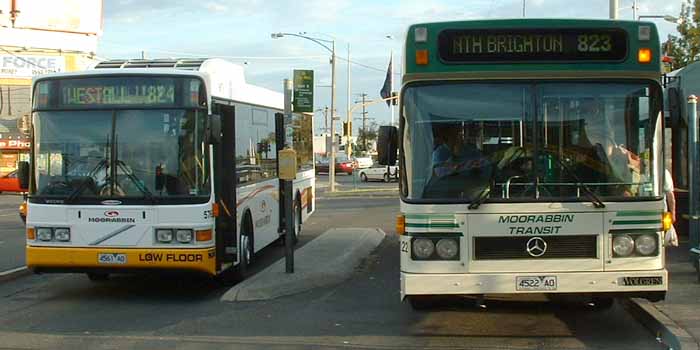 Moorabbin Transit Volgrens: Volvo B12BLE 576 Mercedes O405 22 Volgren